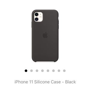 black iphone 11 apple silicone case